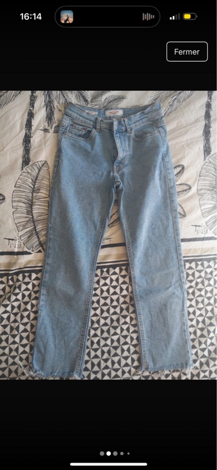 jeans mom bleu femme - photo numéro 3