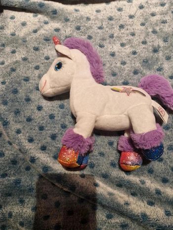 Licorne sonore blanche et violette