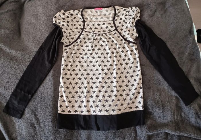 T Shirt Manches Longues à Étoiles ⭐ - Taille 36 / S1smix