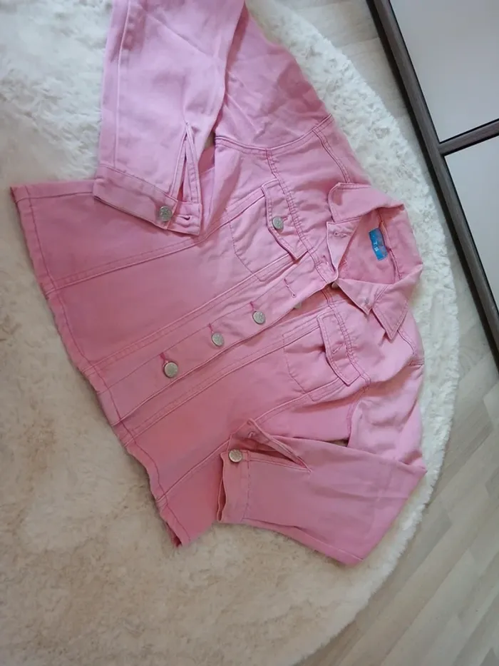 veste en jeans rose femme taille S - photo numéro 2