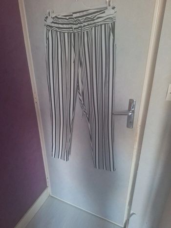 Pantalon rayé  noir et blanc Gérard Pasquier