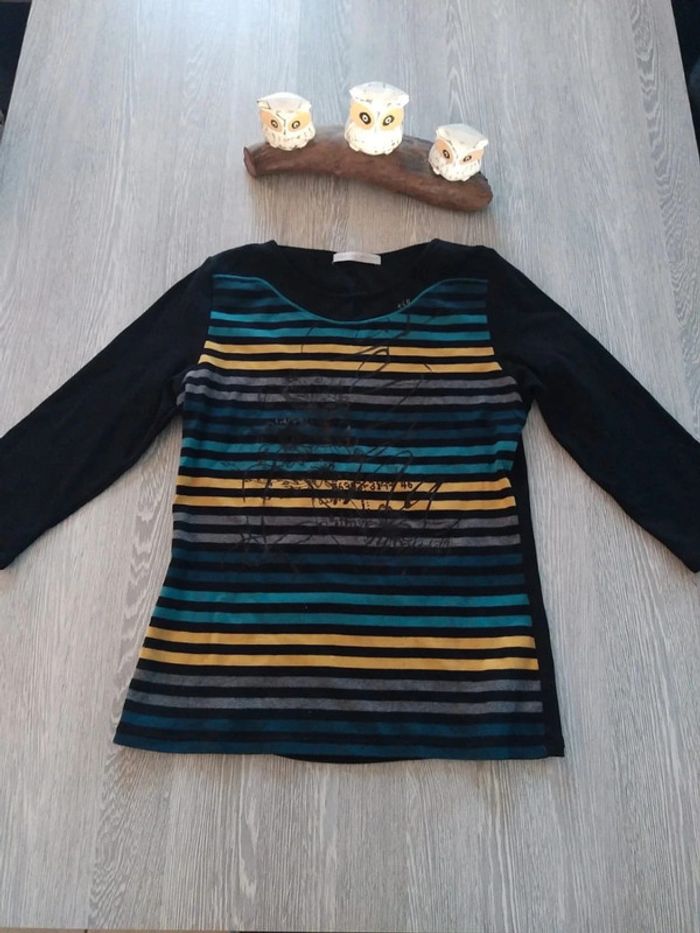 Haut rayé longues manches Armand Thiery multicolore taille L - photo numéro 2