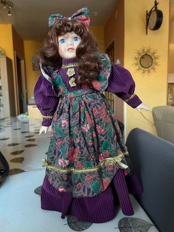 Magnifique Poupée de Collection en Porcelaine - Style Victorien - 42 cm