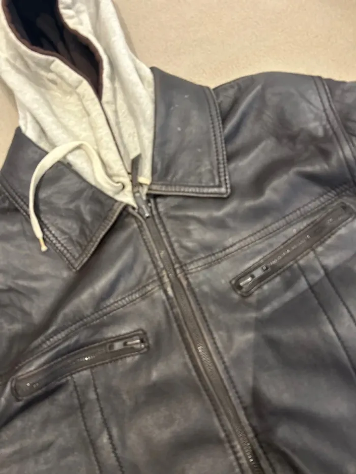 Blouson en cuir Teddy smith - photo numéro 3