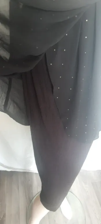 Robe voile noir/or 44