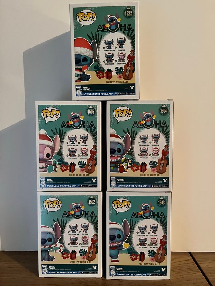 Lot 5 figurines Funko Pop Stitch édition Noël - photo numéro 6