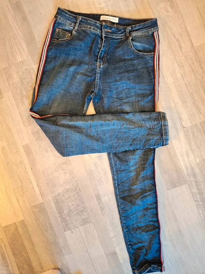 Jean skinny bande rouge - photo numéro 2