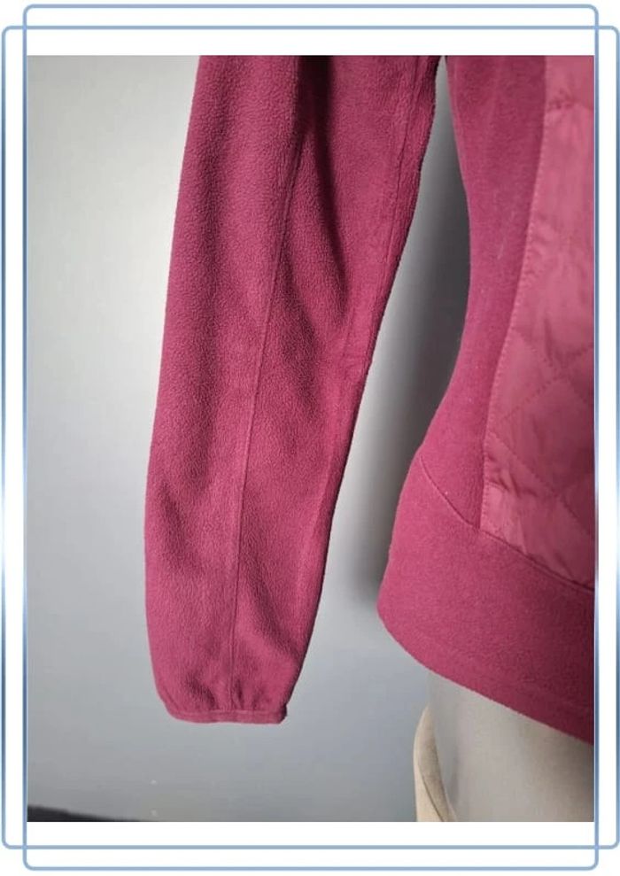 Polaire full zip columbia légère bi matiere femme / violet taille S brodé 259 - photo numéro 4