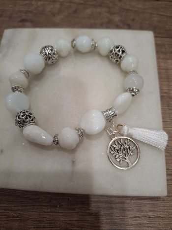 Bracelet élastique en perles de verre 