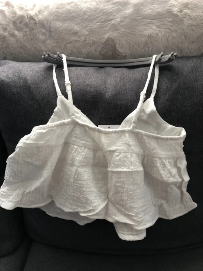 Petit haut blanc pour Fille 9-10 ans - photo numéro 4