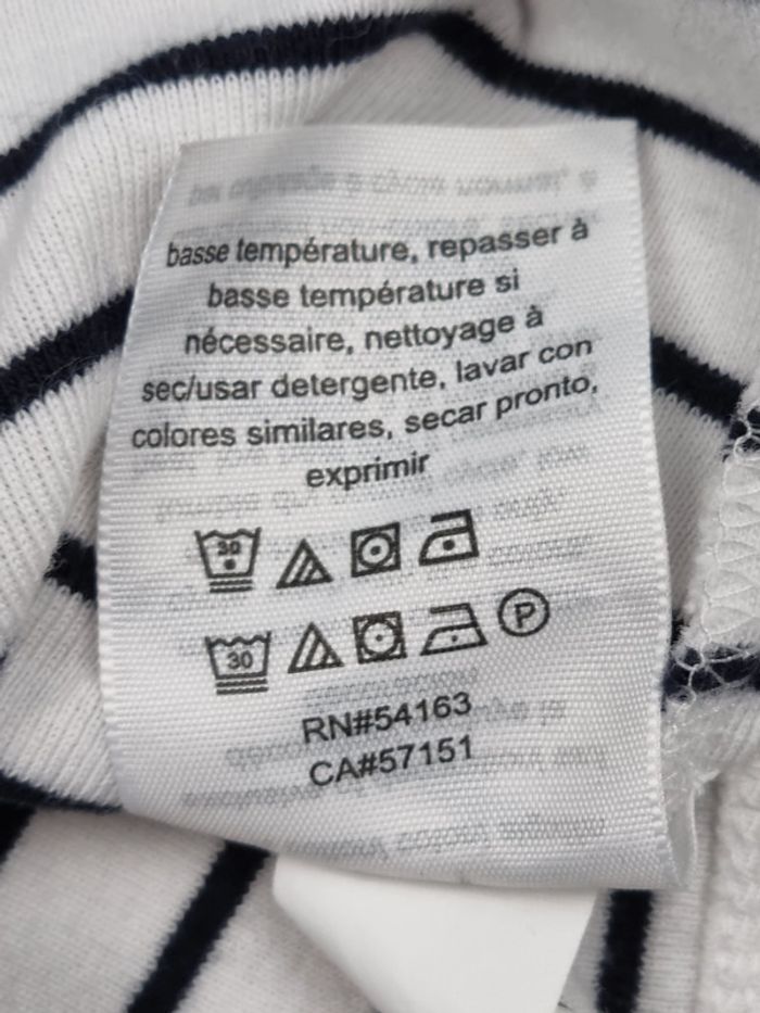 T-shirt rayé Tommy Hilfiger blanc et bleu marine – Taille M Femme - photo numéro 10