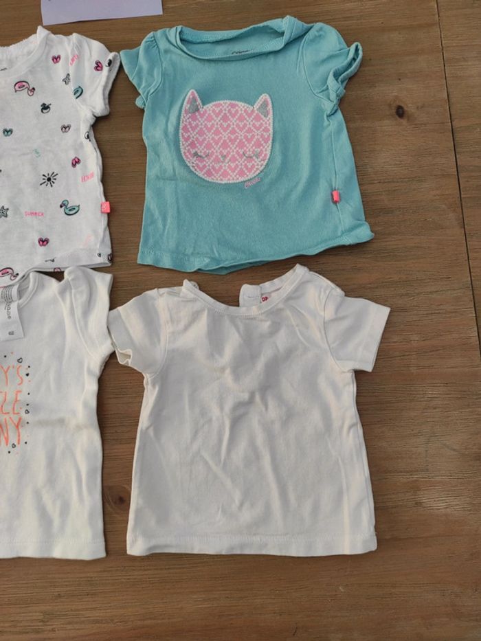 Lot t-shirt bébé fille 3 mois - photo numéro 3