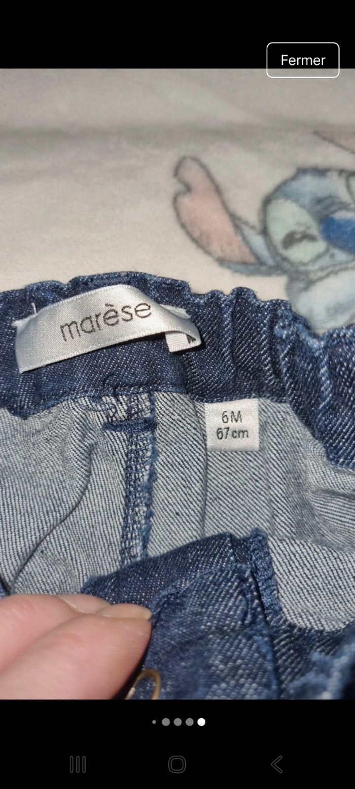 Jean 6 mois fille en très bon état - photo numéro 9