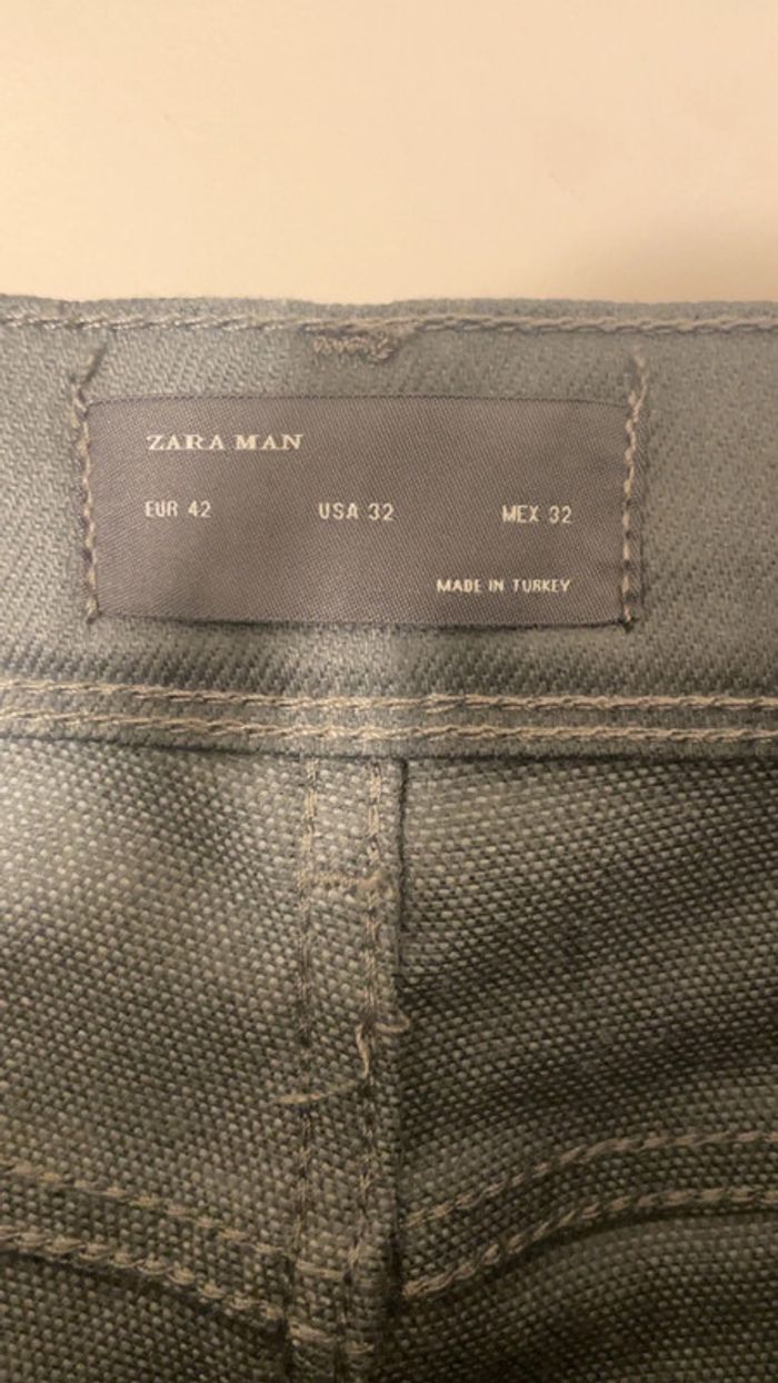 Jeans Zara gris métallisé – Taille L – Neuf - photo numéro 4