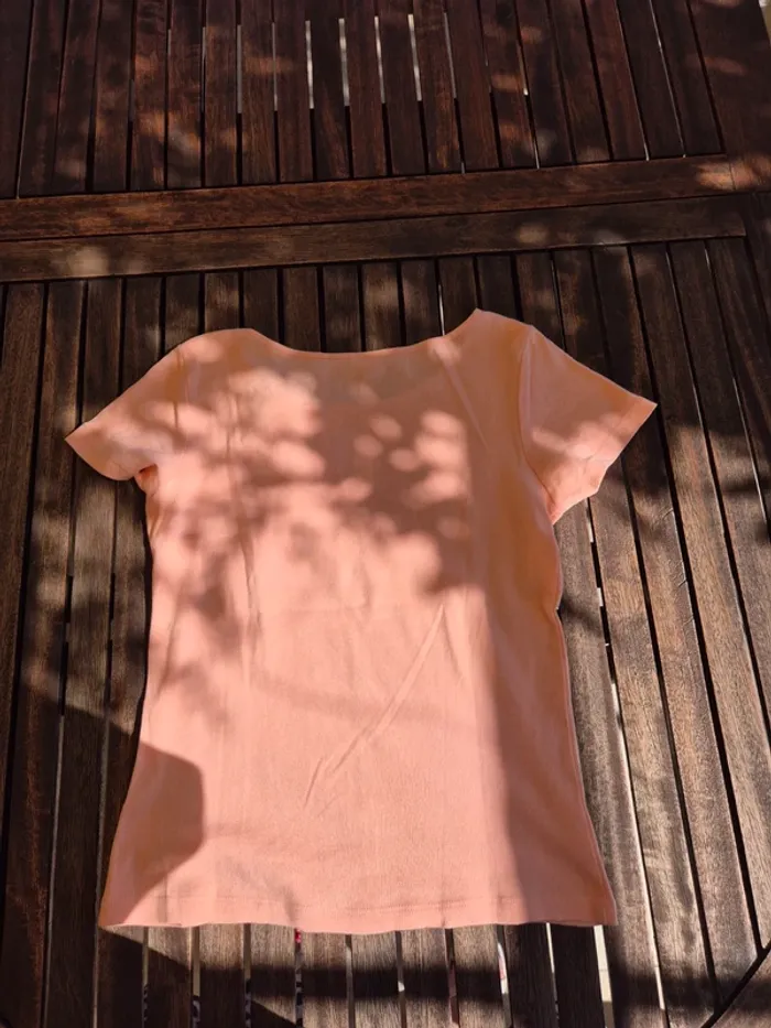 T-Shirt Phildar en coton abricot T.36 - photo numéro 4