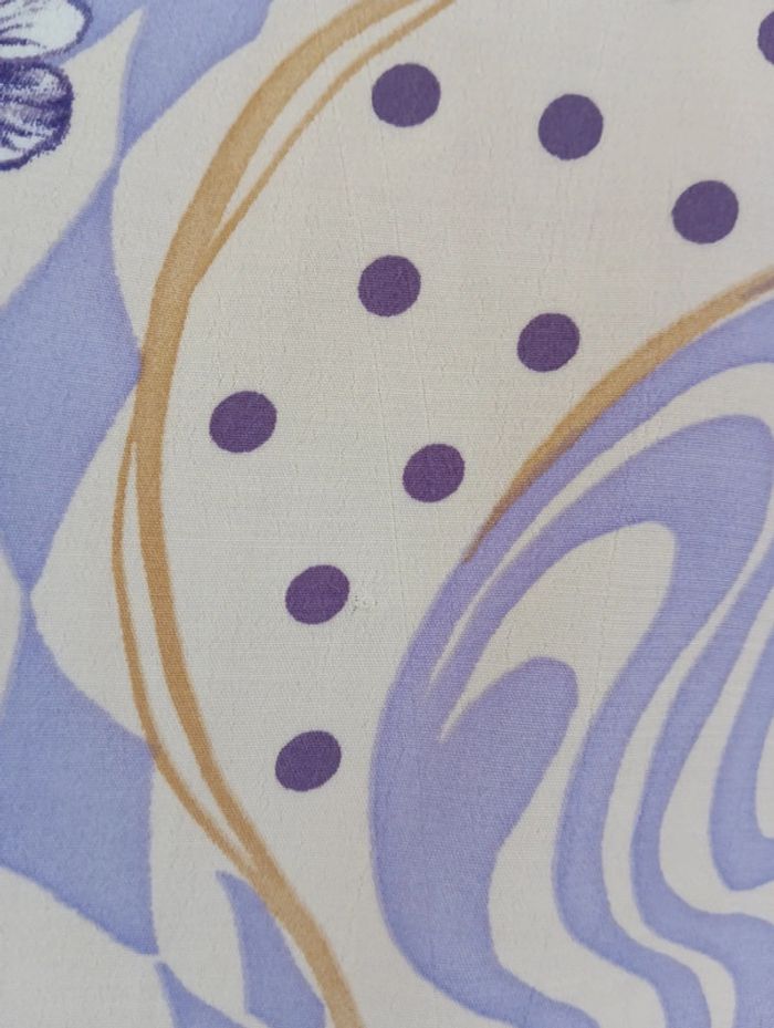 Chemise longue écrue et violette en viscose taille 42 - photo numéro 8