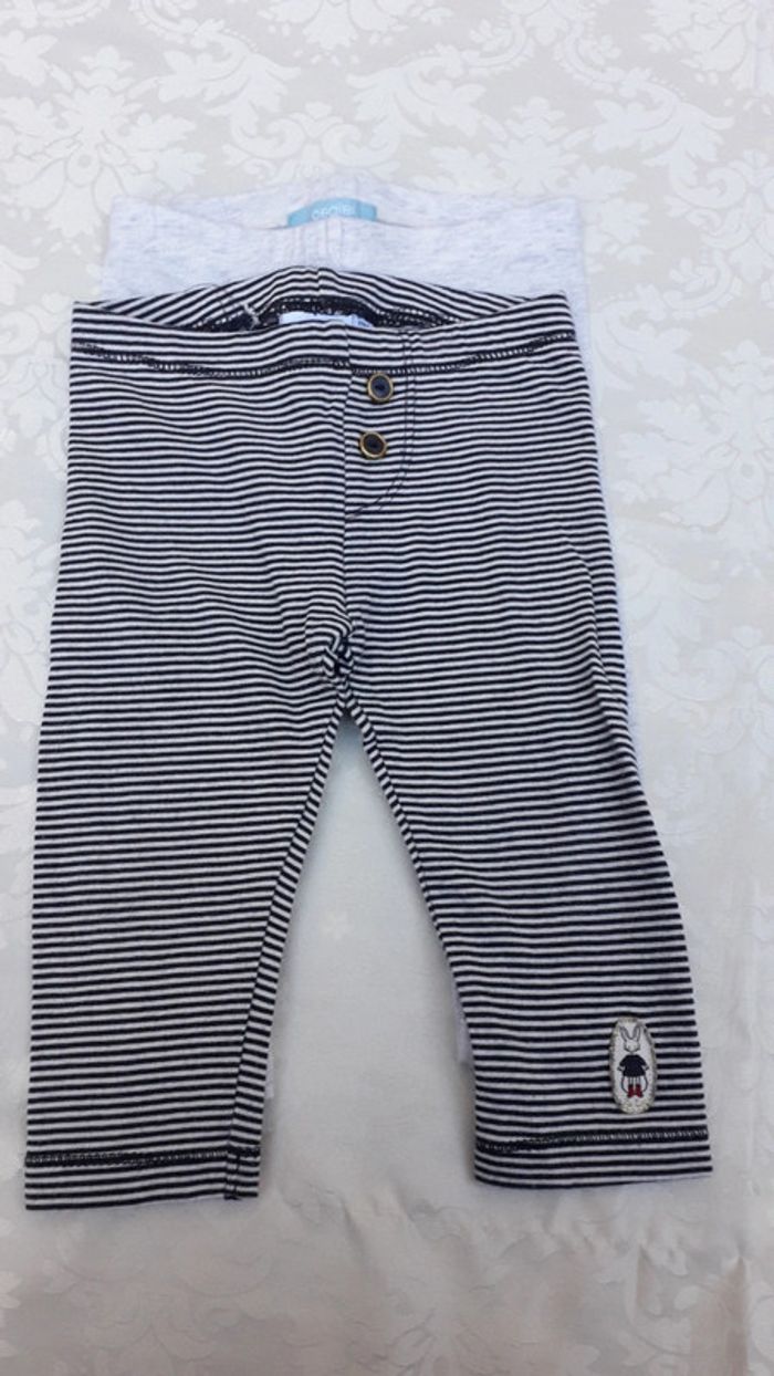 Lot de 2 leggings 12 mois