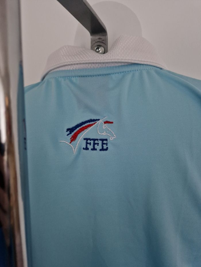 Polo d'équitation bleu, blanc Askara Compétition - photo numéro 5