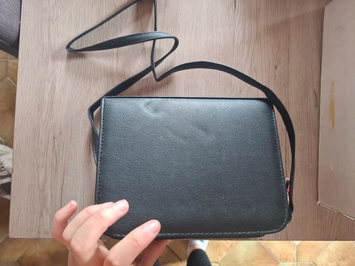 Sac bandoulière noir cuir - photo numéro 3