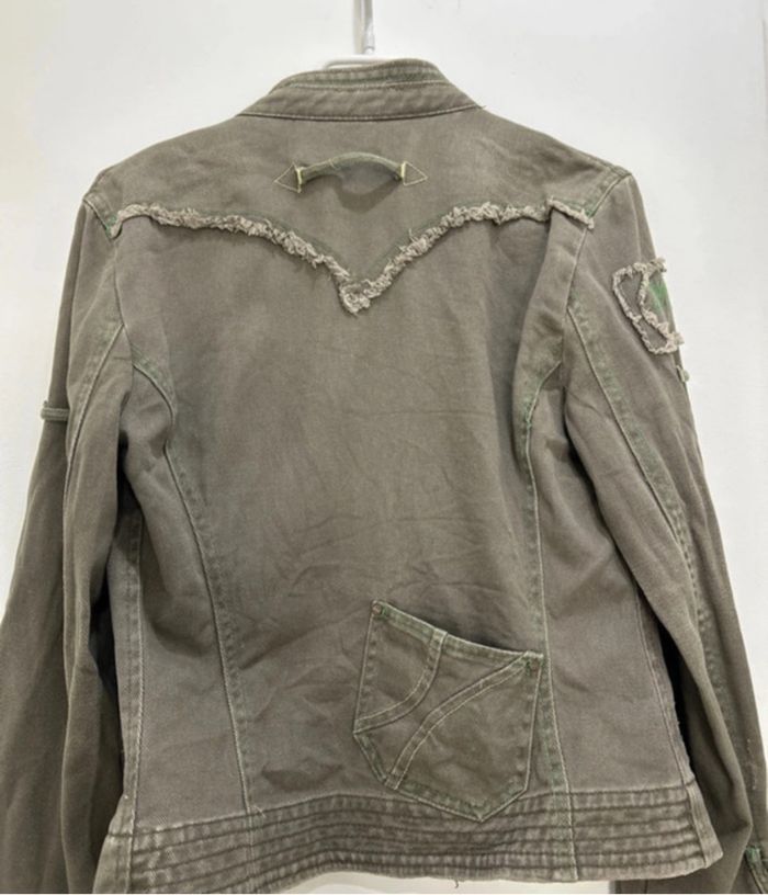 Veste en jean Mango Kaki taille 38 - photo numéro 8