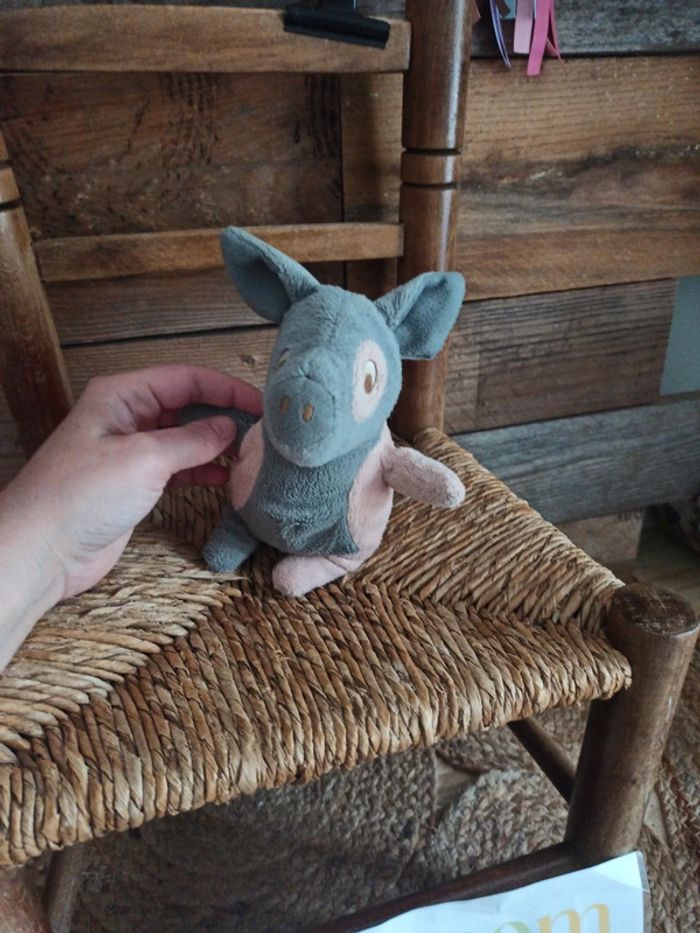 Peluche cochon Ikea rose et gris tbe - photo numéro 5