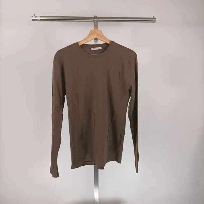 T-shirt manches longues Zara - Marron - Taille M A237