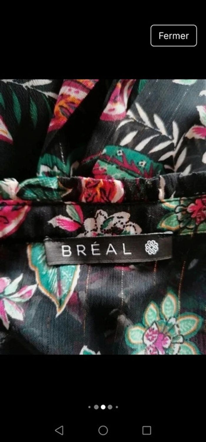 Robe longue motif fleurs Bréal taille 38 - photo numéro 11