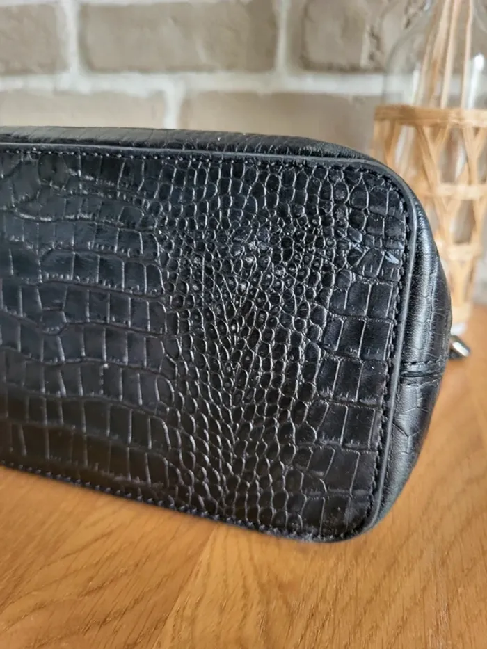 Sac à main Anouck Claudie Pierlot - cuir texturé noir - photo numéro 12