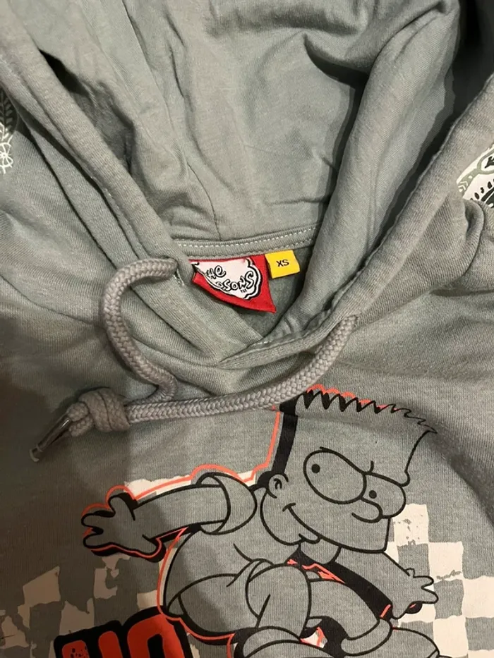 Pull à capuche Bart simpson XS - photo numéro 2