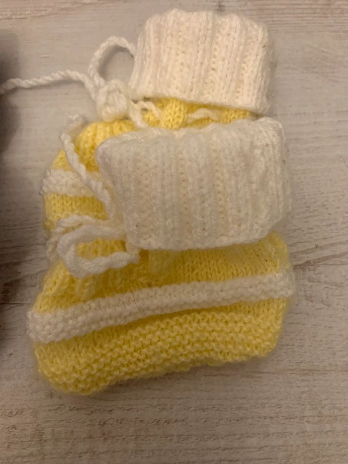 5 paires de chaussons bébé tricotés - photo numéro 4