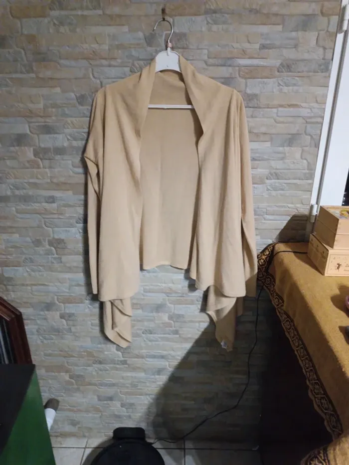 Gilet châle beige Tex XS