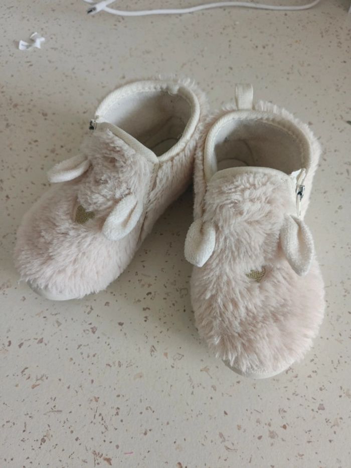 Joli chausson hiver motif coeur - photo numéro 2