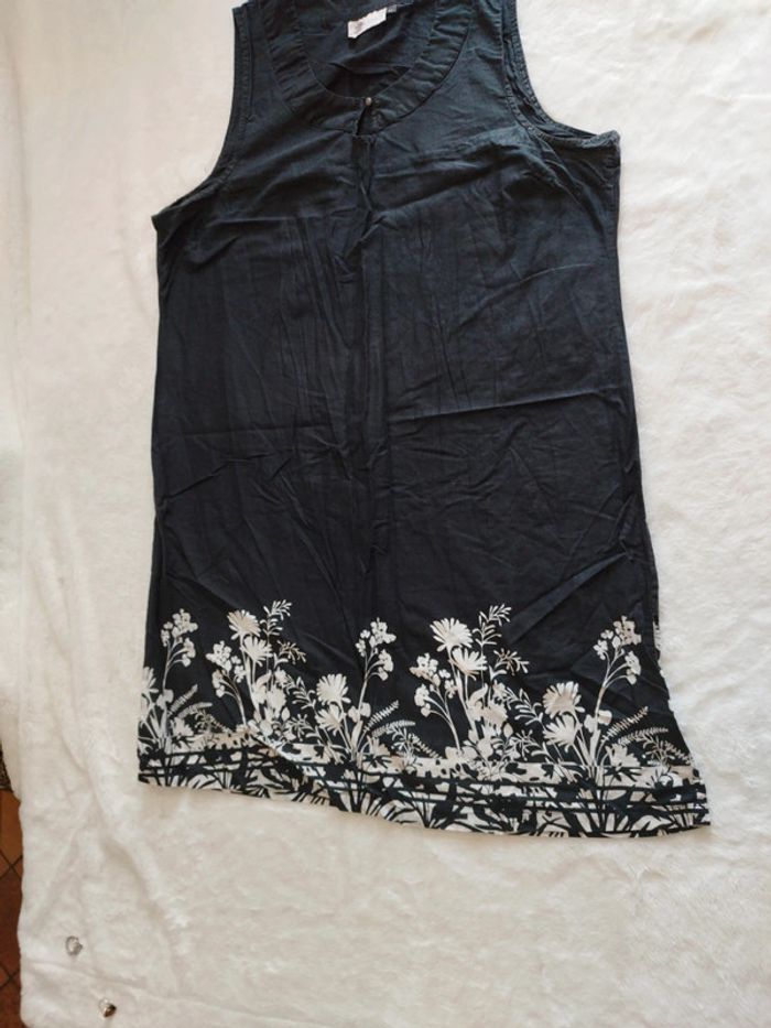 Robe été femme sans manche légere marque kwoman noir taille 48 - photo numéro 2