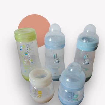 Lot de 5 biberons MAM – sans tétines