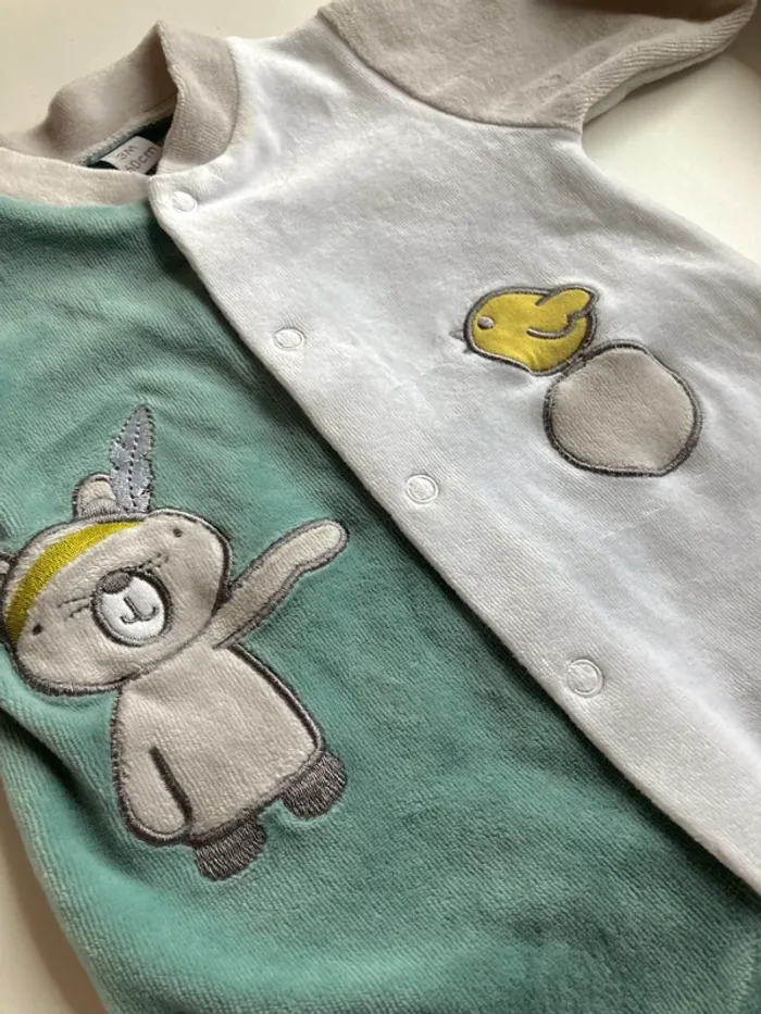 Lot de 2 grenouillères bébé - photo numéro 3