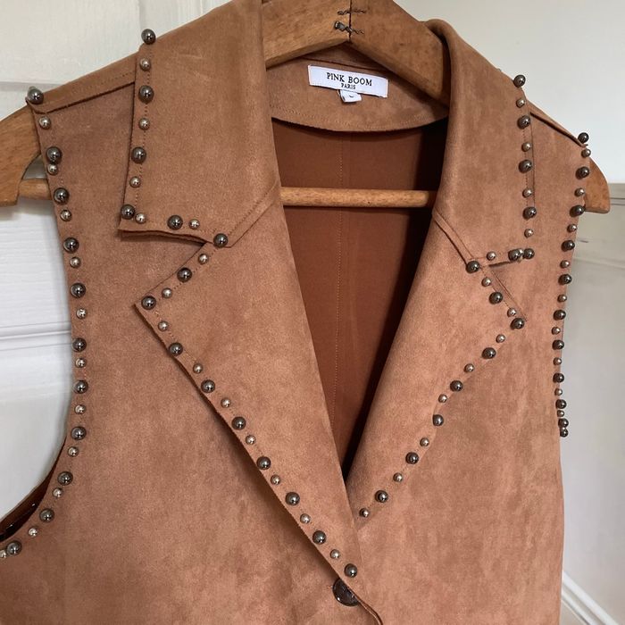 Veste suédine camel - photo numéro 2