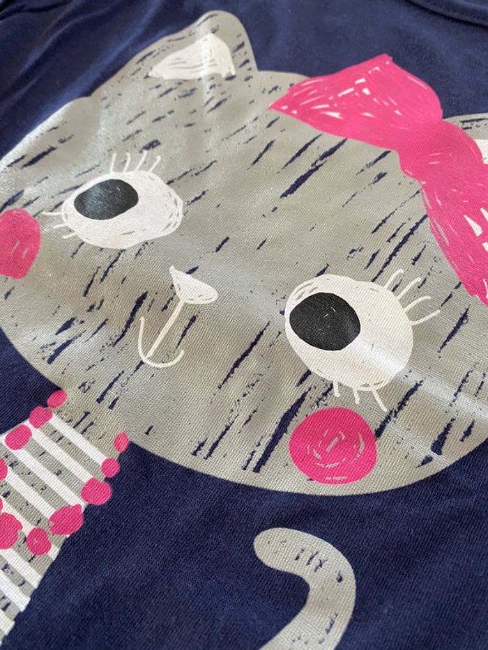 Tee shirt manches longues chat - photo numéro 2