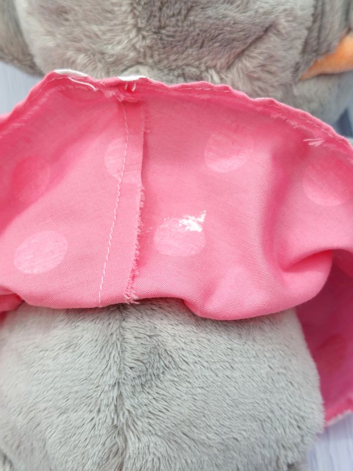 Peluche doudou souris Edda Europa Park grand modèle 38 cm Rudolf Schaffer collection robe rose pois - photo numéro 7
