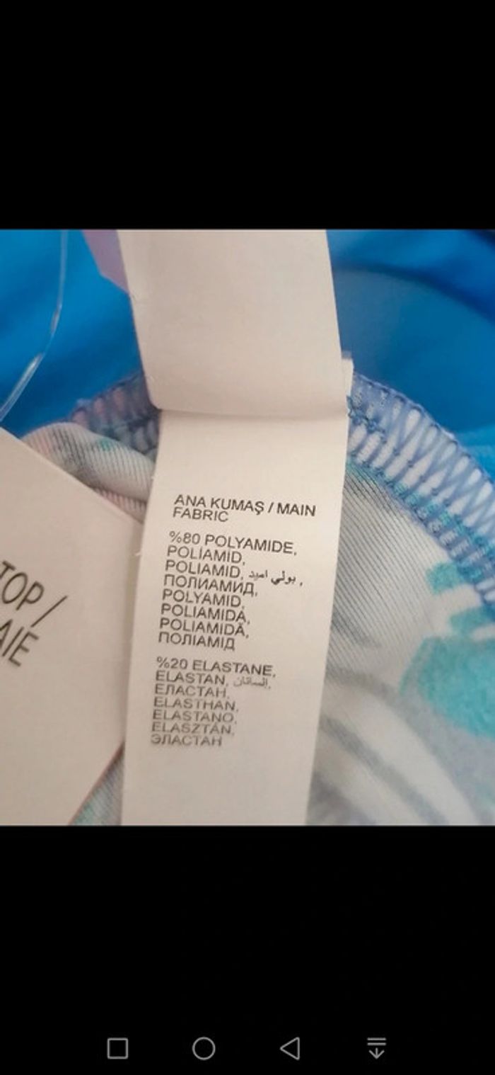 Haut de maillot de bain / croc top bleu / turquoise Taille 38 - photo numéro 15