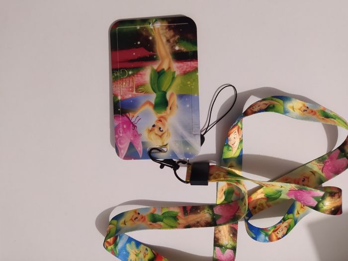 Lanière de cou porte carte fée clochette