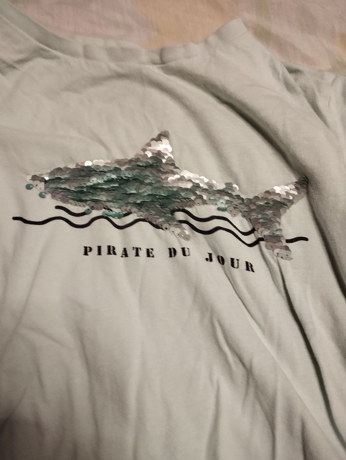 T-shirt bleu clair - photo numéro 4