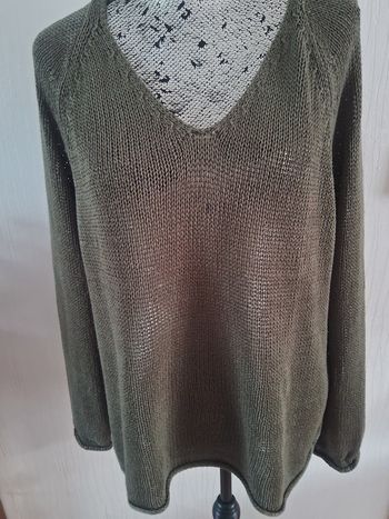 Pull kaki col V/ H&M
