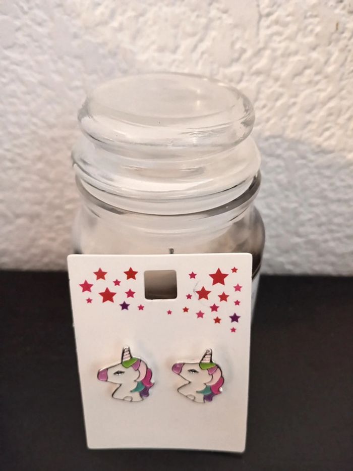 Boucles d'oreilles licorne