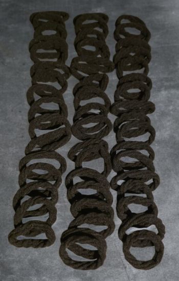Sachet de 50 élastiques cheveux nylon Noir 