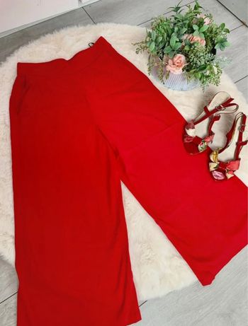 Pantalon fluide rouge vif
