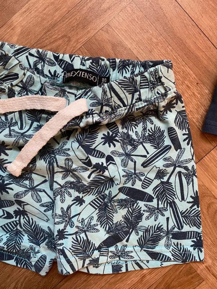 Lot de 2 short bleu taille 12 mois In Extenso - photo numéro 3