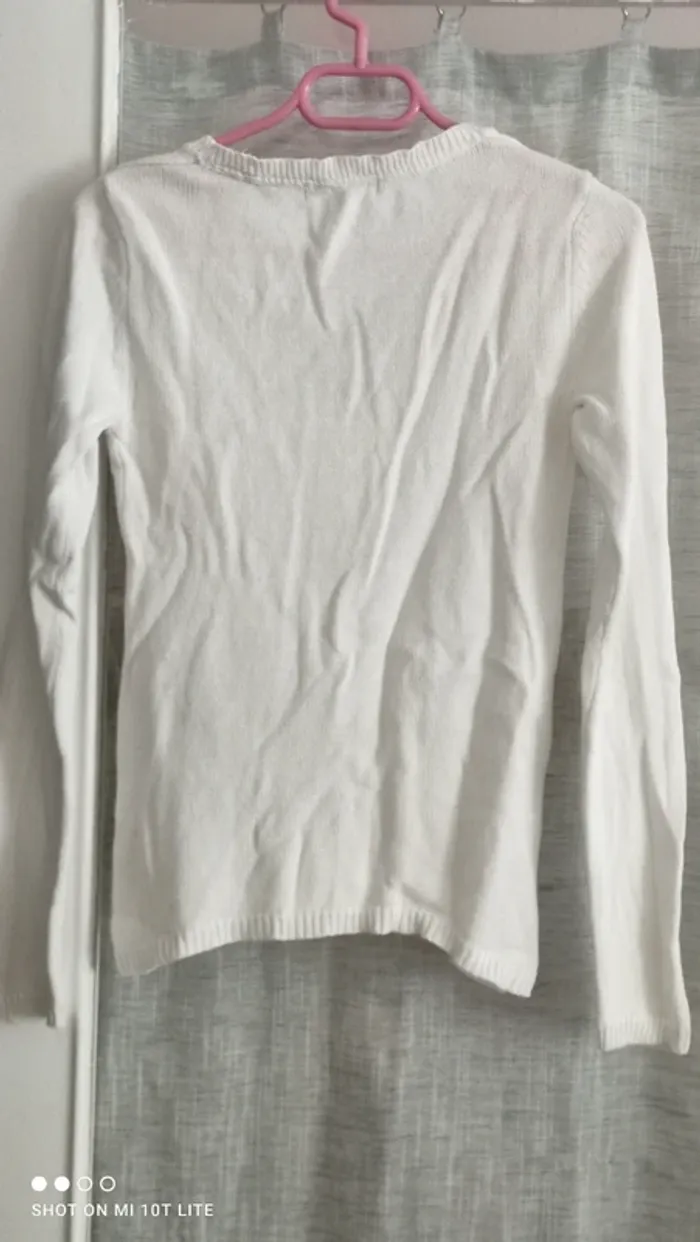 Pull blanc coton mim - photo numéro 3