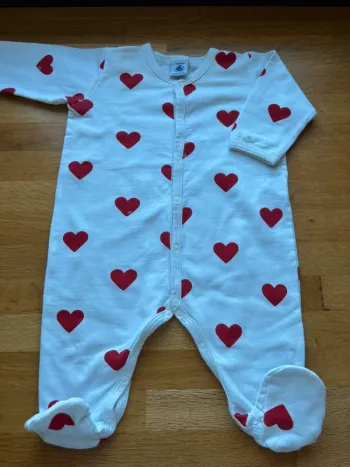 Pyjama cœur petit bateau 6 mois mixte