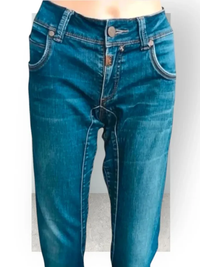 Jean Timezone,coupe slim ,taille haute ,texture elasthanne - photo numéro 6