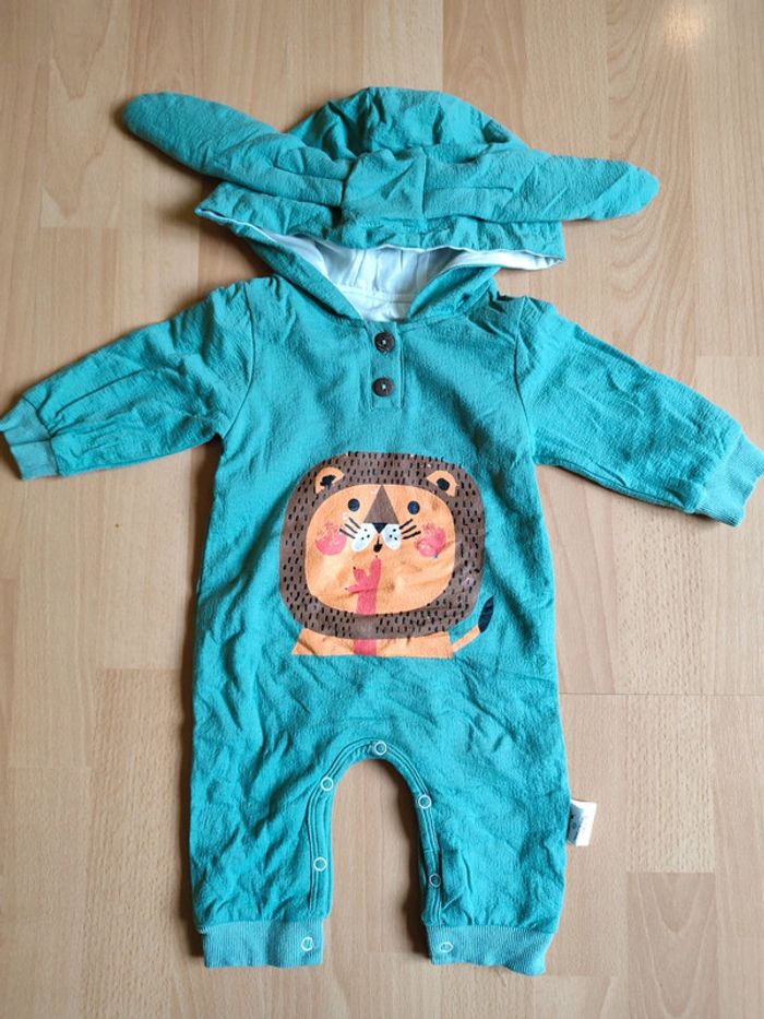 Pyjama grenouillère doublé à capuche avec oreilles Neuf PAT PAT en 6M